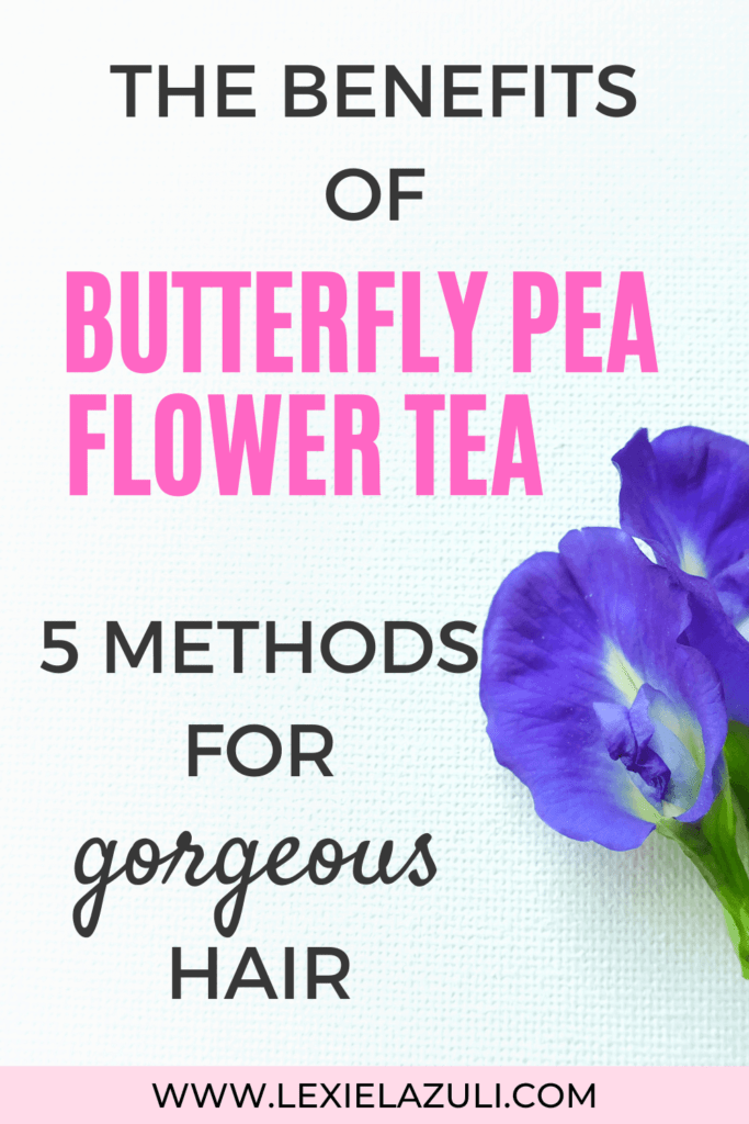 The benefits of butterfly pea flower tea, 5 methods for gorgeous hair Pinterest Pin