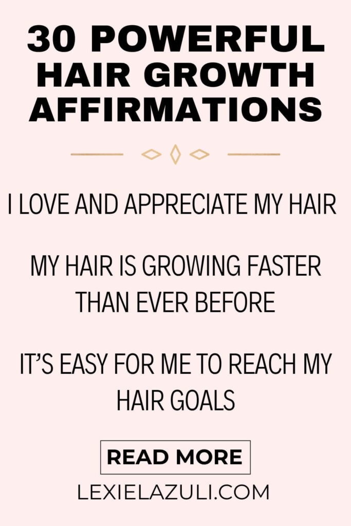 list of affirmations for growing hair with law of attraction