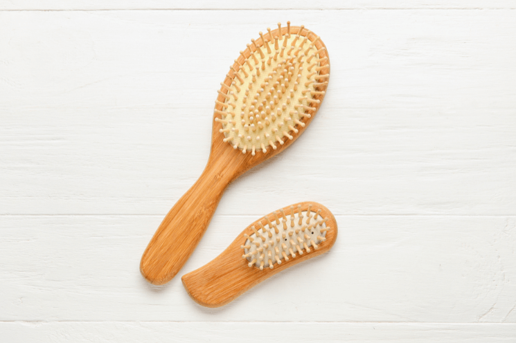 wooden hair brushes for winter hair care