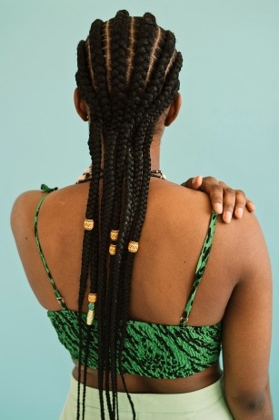 cornrow hairstyle for vacation